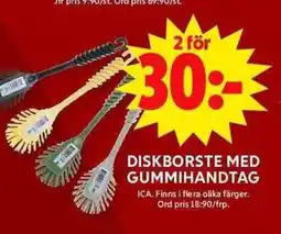 ICA Maxi Diskborste med gummihandtag erbjuda