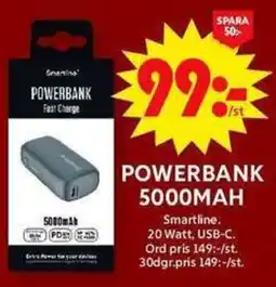 ICA Maxi Powerbank 5000mah erbjuda