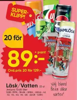 DollarStore Läsk/Vatten erbjuda
