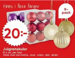 DollarStore Julgranskulor erbjuda