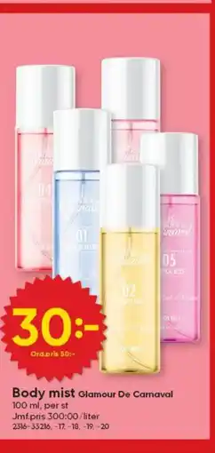 DollarStore Body mist Glamour De Carnaval erbjuda
