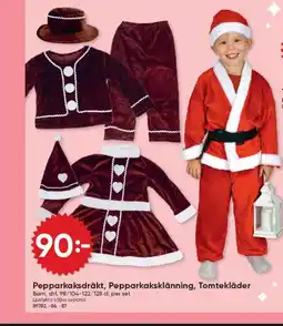 DollarStore Pepparkaksdräkt, Pepparkaksklänning, Tomtekläder erbjuda