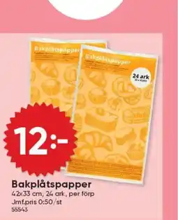 DollarStore Bakplåtspapper erbjuda