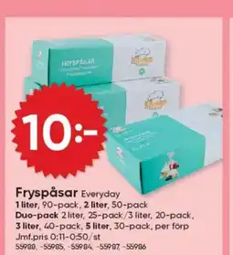 DollarStore Fryspåsar Everyday erbjuda