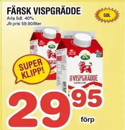 Nya Pulsen Arla Färsk vispgrädde erbjuda