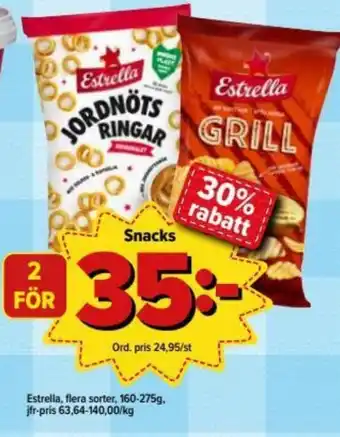 Östenssons Snacks 160-275g erbjuda
