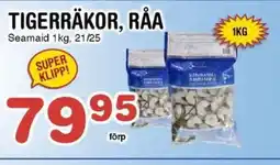 Nya Pulsen Seamaid Tigerräkor, råa erbjuda