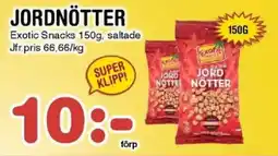 Nya Pulsen Exotic Snacks Jordnötter erbjuda