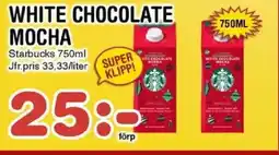 Nya Pulsen Starbucks White chocolate mocha erbjuda
