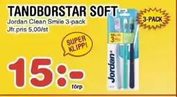 Nya Pulsen Jordan Tandborstar soft erbjuda