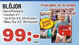 Nya Pulsen Libero/Pampers Blöjor erbjuda