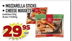 Nya Pulsen Lindströms Mozzarella sticks • Cheese nuggets erbjuda