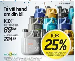 thansen 25% PÅ ALLA MOTOROLJOR FÖR BIL FRÅN IQ-X erbjuda