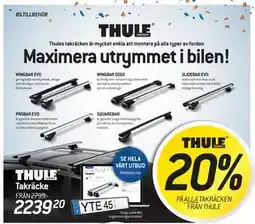 thansen 20% PÅ ALLA TAKRÄCKEN FRÅN THULE erbjuda