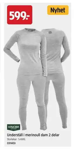 Jula Underställ i merinoull dam 2 delar erbjuda