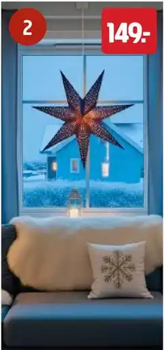 Jula Blå adventsstjärna Ø60 cm E14 erbjuda