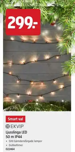 Jula Ljusslinga LED 50 m IP44 erbjuda