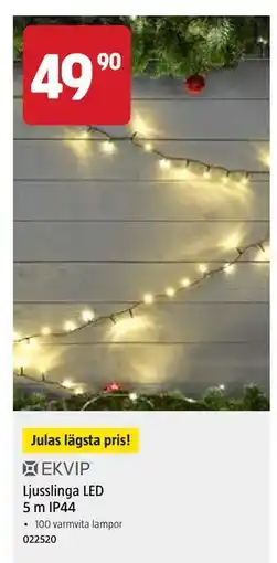 Jula Ljusslinga LED 5 m IP44 erbjuda