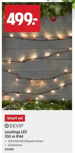 Jula Ljusslinga LED 100 m IP44 erbjuda