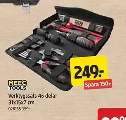 Jula Verktygssats 46 delar 31x15x7 cm erbjuda