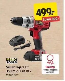 Jula Skruvdragare Kit 35 Nm 2,0 Ah 18 V erbjuda