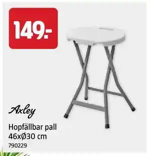 Hopfällbar pall 46xØ30 cm