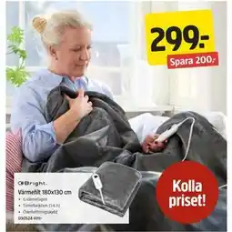 Jula Värmefilt 180x130 cm erbjuda