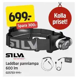 Jula Laddbar pannlampa 600 lm erbjuda