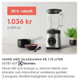 Electrolux Home MIXER MED GLASKANNA PÅ 1,75 LITER erbjuda