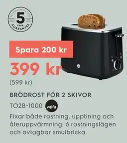 Electrolux Home BRÖDROST FÖR 2 SKIVOR erbjuda