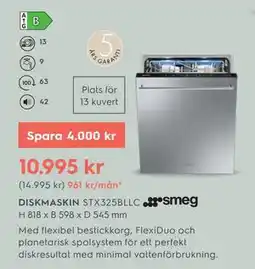 Electrolux Home DISKMASKIN STX325BLLC erbjuda