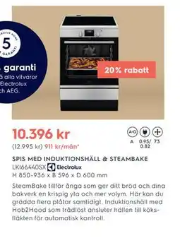Electrolux Home SPIS MED INDUKTIONSHÄLL & STEAMBAKE erbjuda