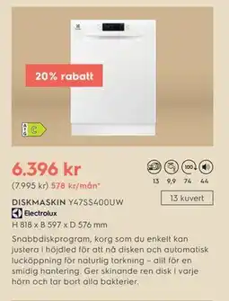 Electrolux Home DISKMASKIN erbjuda