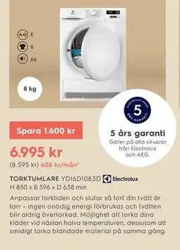 Electrolux Home TORKTUMLARE erbjuda