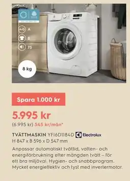 Electrolux Home TVÄTTMASKIN erbjuda