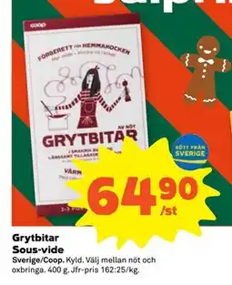 Stora Coop Grytbitar Sous-vide erbjuda