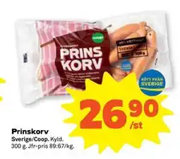 Stora Coop Prinskorv erbjuda