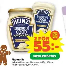 Stora Coop Majonnäs, Medlemspris erbjuda