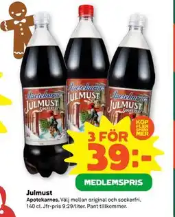 Stora Coop Julmust, Medlemspris erbjuda