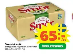 Stora Coop Svenskt smör, Medlemspris erbjuda