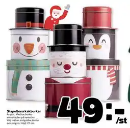 Stora Coop Stapelbara kakburkar erbjuda