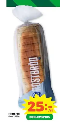 Stora Coop Rostbröd, Medlemspris erbjuda