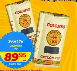 Matrix Butikerna Colombo Svart Te erbjuda