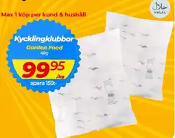 Matrix Butikerna Garden Food Kycklingklubbor erbjuda
