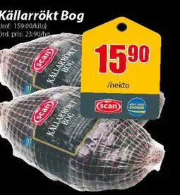 Extra Mjällby Stormarknad Källarrökt bog erbjuda