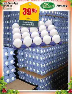 Extra Mjällby Stormarknad Helt flak ägg 20-pack erbjuda