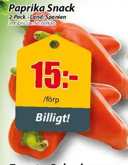 Extra Mjällby Stormarknad Paprika snack erbjuda