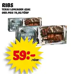 Nelins TEXAS LONGHORN Ribs erbjuda