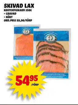 Nelins KOSTERFISKARN Skivad lax erbjuda