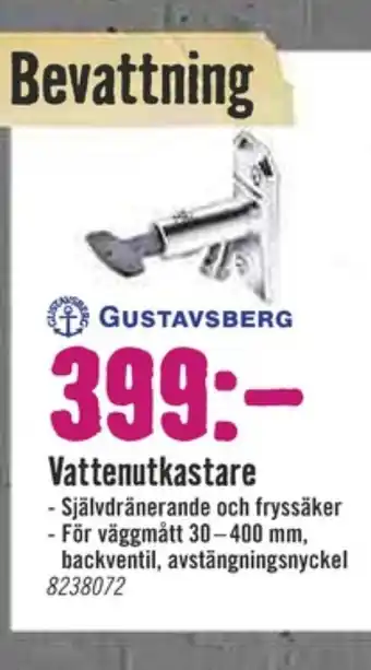 Hornbach Gustavsberg Vattenutkastare erbjuda